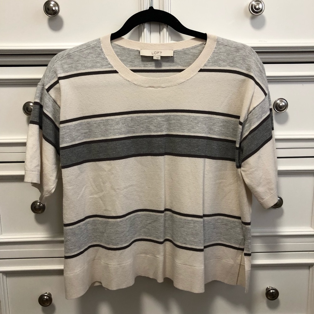 LOFT striped oversized shirt